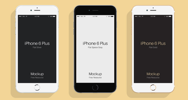 Free Flat iPhone 6 Mockup