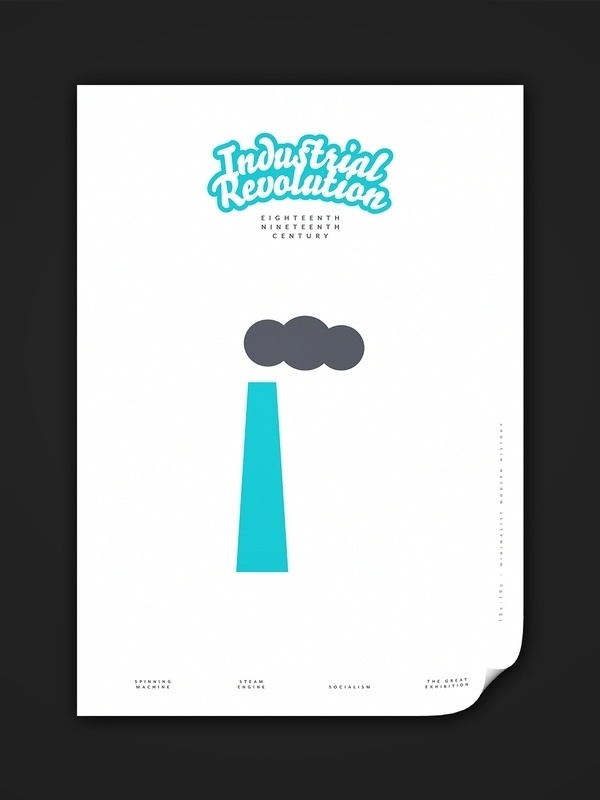 Minimalist Modern History 15c–19c on the Behance Network #history #modern #lee #wonchan #industrial #poster #minimalist #typography