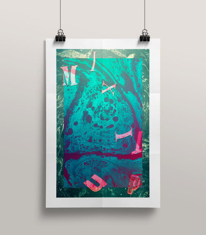 Mix It Up - Mr Miles Johnson #swirl #design #color #direction #90s #art #poster #melting #mix #typography