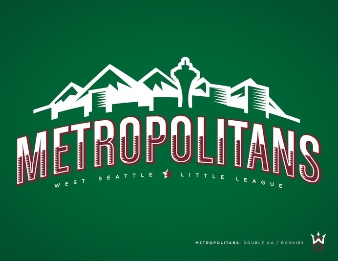 West Seattle Little League - danlustig.com #vector #seattle #metropolitans #sports #baseball #logo #typography