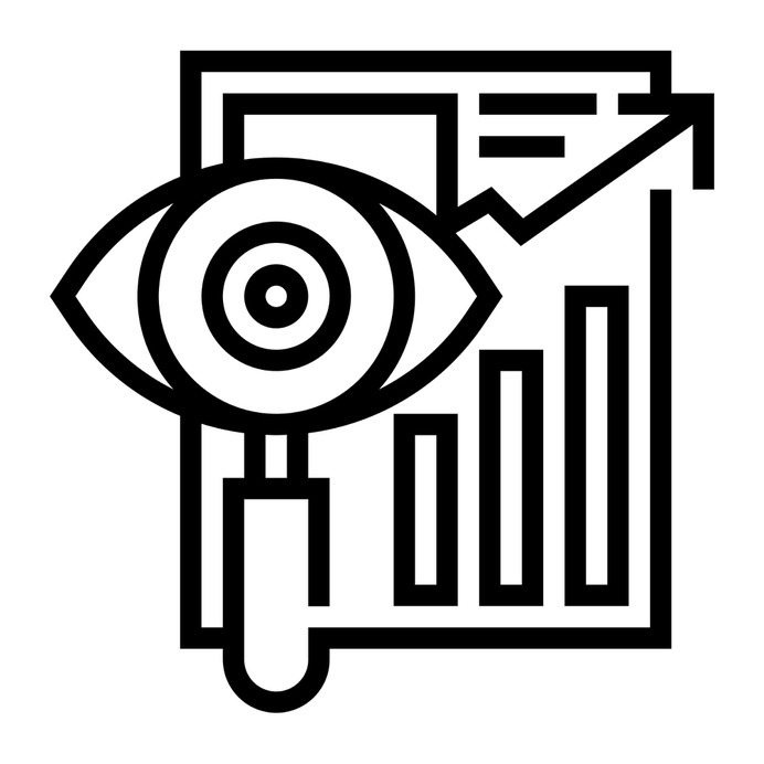 See more icon inspiration related to result, research, eye, file, stadistics, business and finance, loupe, graphs, study, bar graph, infographic, analysis, magnifying glass, information, charts, graph and graphic on Flaticon.
