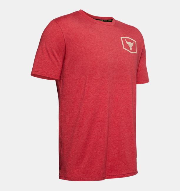 Men's Project Rock Iron Paradise Short Sleeve, Fraternity Medium Heather, , Fraternity Medium Heather, Click to view full size