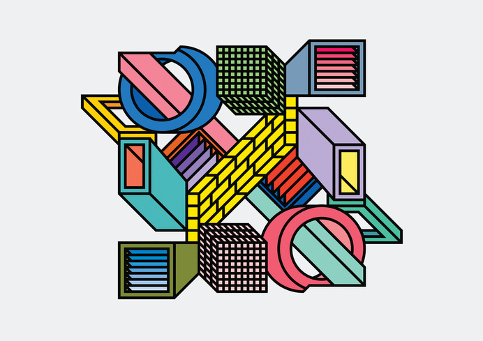 Peter Judson #isometric #shapes #color