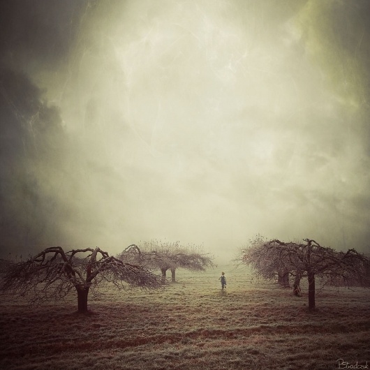 Running from monsters, processing by Przemyslaw Stradczuk #children