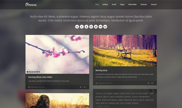 Obscura homepage psd Free Psd. See more inspiration related to Psd, Templates, Blog, Gallery, Responsive, Homepage, Horizontal and Obscura on Freepik.