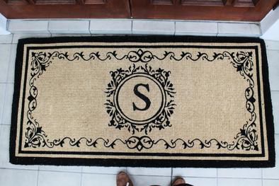 Create your own style with this decorative Border Coco Fiber Door Mat. Durable and beautiful, this mat keeps shoes clean to protect your floors from mud, dirt and grime. It is flexible, robust and durable. This mat provides exceptional brushing action on footwear with excellent water absorption. Product Dimensions - *36" x 72" x 1.5"