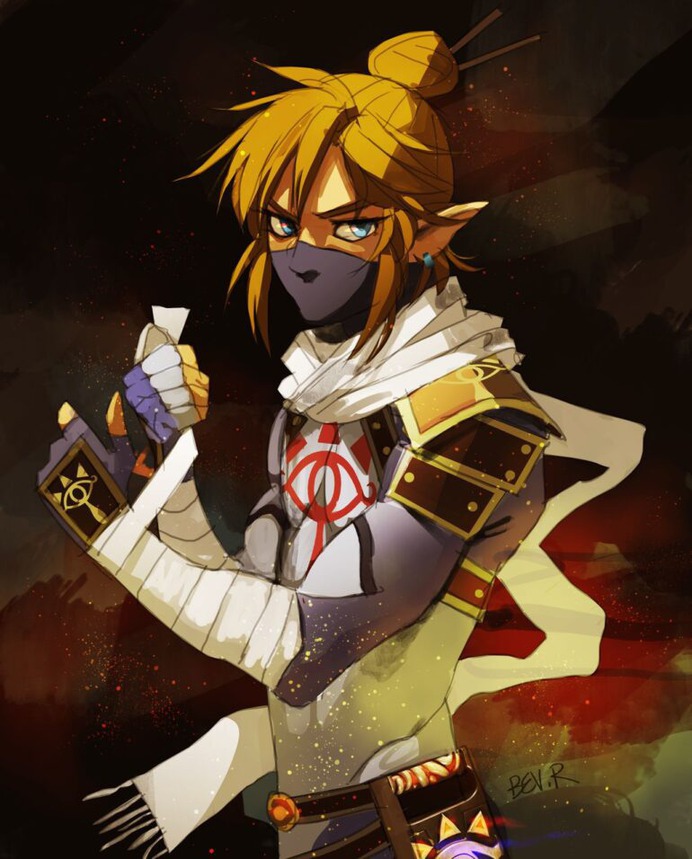 Sheikah Link (Commission) by Bev-Nap