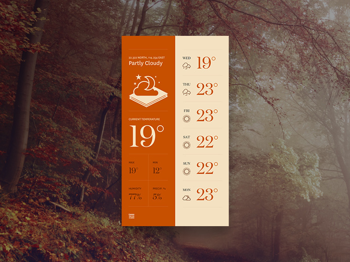 Red Forecast Weather App Theme