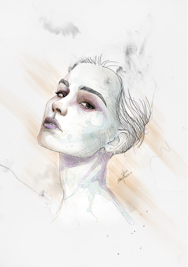Digital WaterColor #woman
