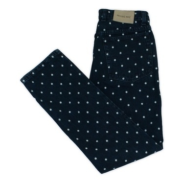 PEGLEG NYC - Item - Polka Dot Denim (Blue/White) #dots #pegleg #nyc #fashion #denim #polka #jeans