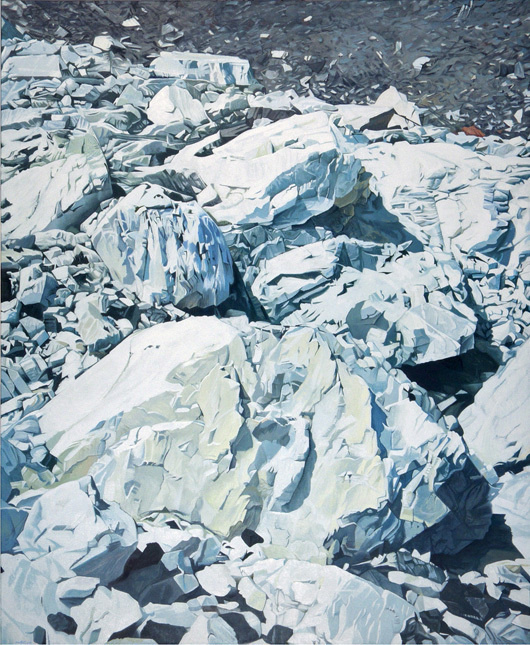 Paintings by Nino Malfatti via butdoesitfloat.com #snow #landscape #illustration #painting #ice
