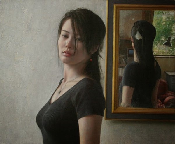 Incredible Detailed Painting Portrait by Osamu Obi #painting #female #artwork #inspirations