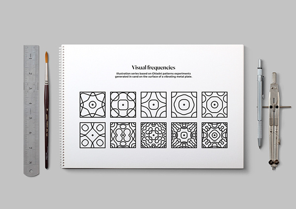 Visual frequencies on Behance #visual #heymikel #frequencies #chladni #illustration #patterns