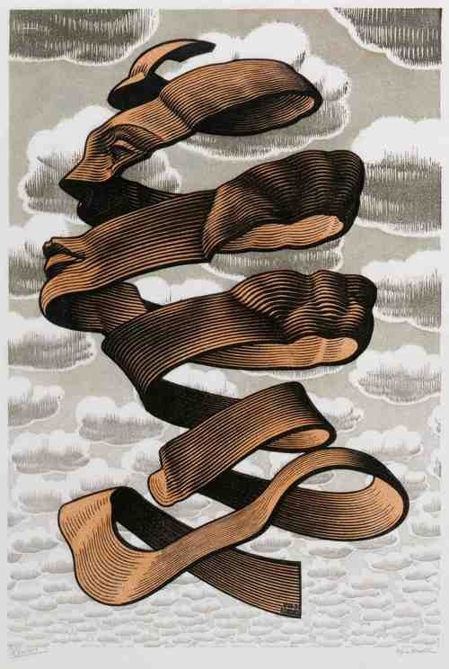 madfuture #clouds #illustration #face #ribbon