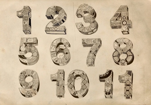 numbers... by ~JohanNordstrom on deviantART #numerals #paper #detail #typography