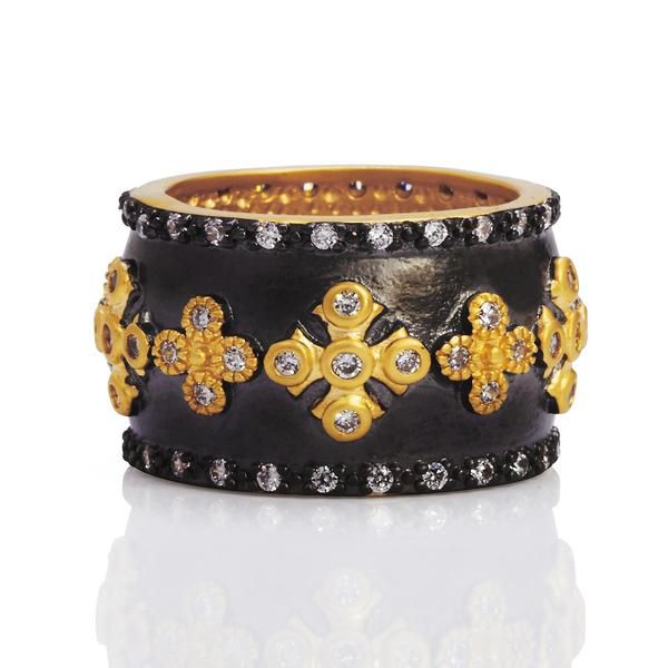 Maltese Station Wide Cigar Band – Freida Rothman | Price: $230.00 | Product details @ https://bit.ly/2NIREL9. Buy now! #Rings #Jewelry #Fashion #FreidaRothman #NYC #NewYork #Brooklyn