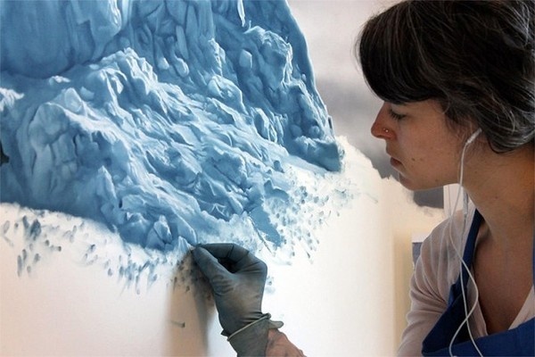Pastel Icebergs by Zaria Forma #painting #sea #art