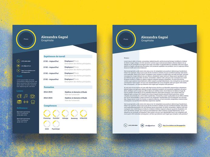 Free Infographic CV Template with Cover Letter Page