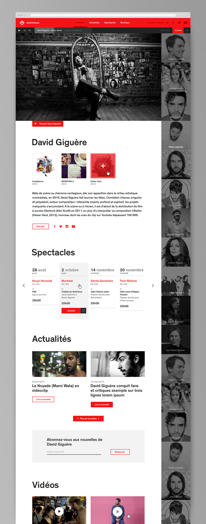 Audiogram by Philippe Gauthier and DeuxHuitHuit #website #web