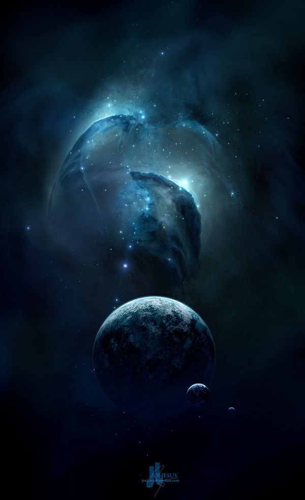 Breathtaking Space Art by Josef Barton | Cuded #universe #fi #sci #space #illustration #galaxy #planets