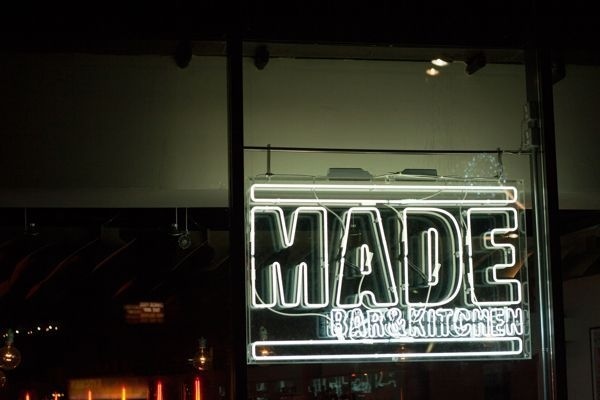 MADE BAR&KITCHEN — Roundhouse This project for the Roundhouse included designing fresh, new menus for their restaurant, MADE. The rebrand #red #menu #food #brand #made #logo #resturant #neon