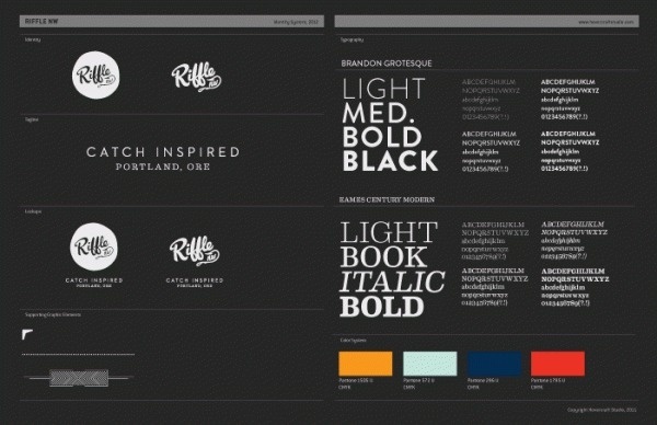 RIFFLE NW on Behance #typography #logo design #riffle nw