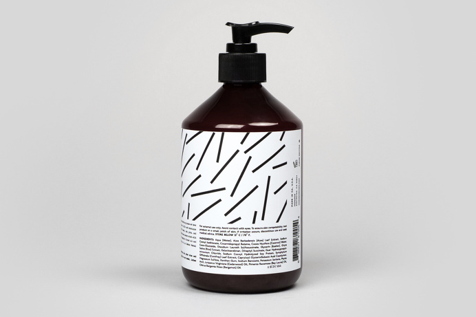 Black and White Hand soap packaging by Norden Goods. #black #white #packaging #soap #norden