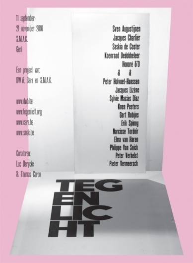 Tegenlicht - Studio Luc Derycke #typography