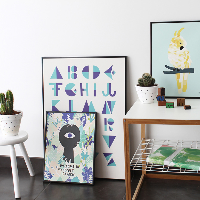 #nordic #design #graphic #illustration #danish #bright #simple #nordicliving #living #interior #kids #room #poster #cockatoo #bird #yellow