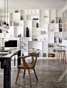 Asymmetrical shelves