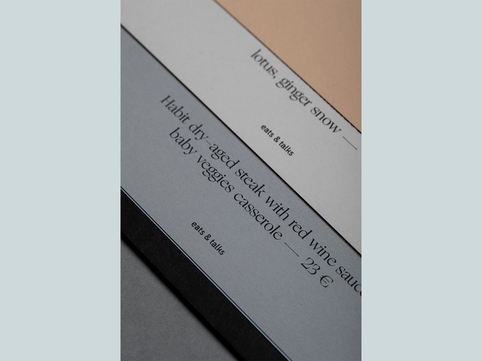 Habit Restaurant Identity - Mindsparkle Mag Boy Creative Studio designed the identity for Habit – a restaurant in Vilnius. They worked on the whole branding and identity system, including the design of stationary and icons. #logo #packaging #identity #branding #design #color #photography #graphic #design #gallery #blog #project #mindsparkle #mag #beautiful #portfolio #designer