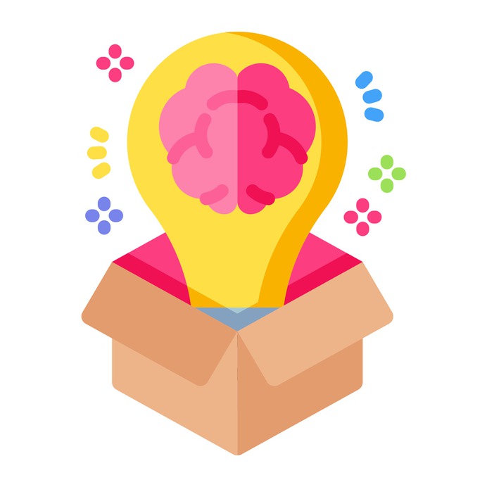 See more icon inspiration related to idea, brain, think, box, brainstorm, business and finance, art and design, seo and web, miscellaneous, studying, brainstorming, creativity, thinking, ideas, strategy, learning, education, interface and business on Flaticon.