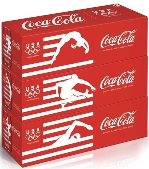 Coca-Cola Reveals Limited-Edition London Olympic Cans For Team USA - DesignTAXI.com #branding #packaging #coca #olympics #cola