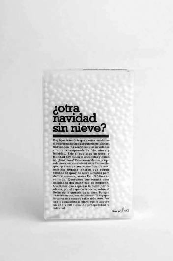 Felicitación Navideña Sublima | Sublima Comunicación #nieve #sublima #selfpromotion #packaging #directmarketing #snow #christmas #murcia