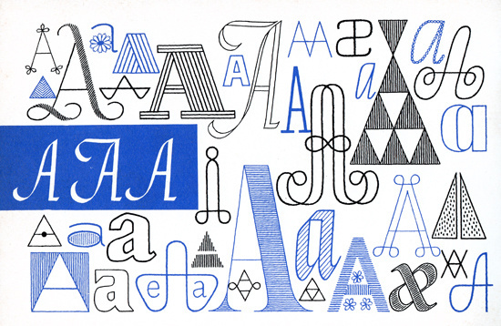 A, Embroidery Letterforms, Present and Correct