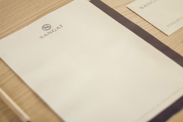 Sangat | Wellness and Spa centre on Behance #logotype #materica #pilates #wellness #spa #logo #letterhead #fedrigoni #yoga #beauty