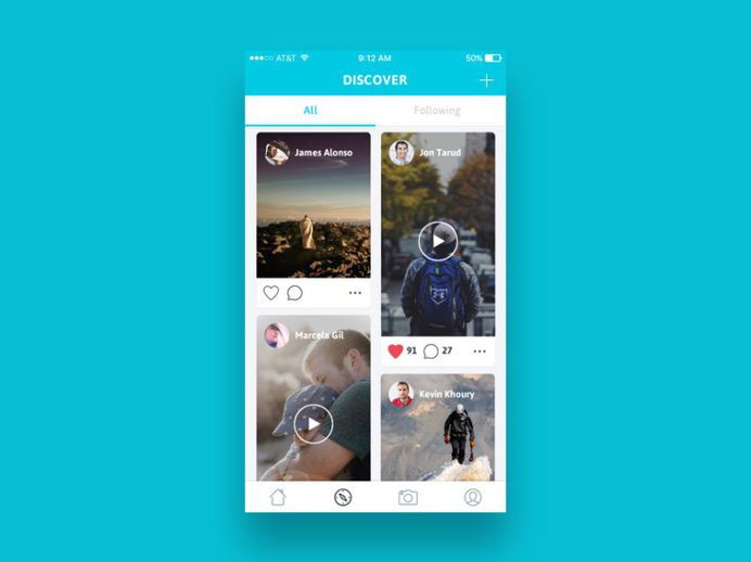 Discover App UI Design - Free Download