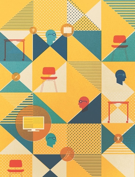 Beautiful Herman Miller illustrations by Gavin Potenza #miller #herman #illustration
