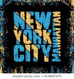 New York typography, t-shirt manhattan, design graphic, printing man NYC, original clothing, sport emblem