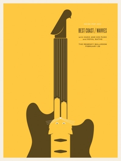 JASON MUNN - Best Coast / Wavves - Poster #munn #jason #gig #design #illustration #poster