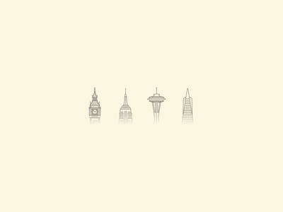 faded city icons #icon #city