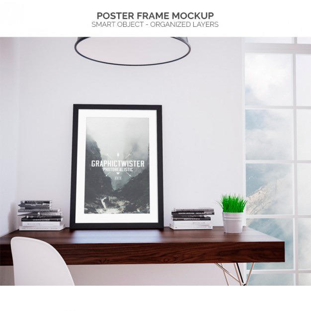 Poster frame mock up Free Psd. See more inspiration related to Frame, Poster, Mockup, Template, Web, 3d, Website, Mock up, Poster template, Website template, Up, Realistic, Real and Mock on Freepik.