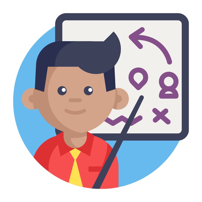 See more icon inspiration related to process, leader, team, teamwork, worker, boss, leadership, group, user, feature, tactical, tactics, planning, strategy, employee, networking and business on Flaticon.