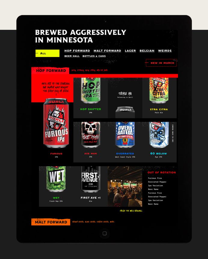 Surly Brewing Co. | JOYCE #brewedforthenorth #midwest #north #surly #joyce #darkness #surlygivesadamn #minnesota #furious #hops #craftbeer