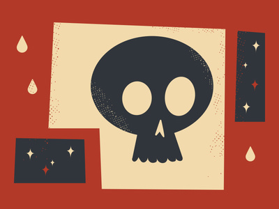 Skull #midcenturymodern #illustration #skull