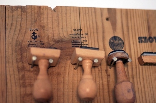 slow #logo #stamp #wood