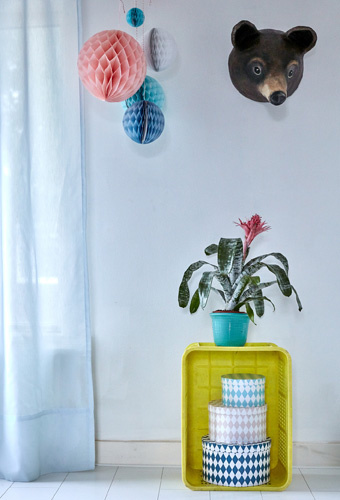 Hints of colour, neon yellow