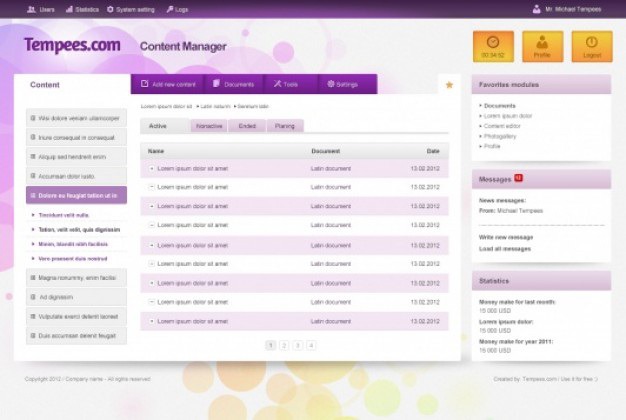 Complete administration page Free Psd. See more inspiration related to Design, Website, Web design, Psd, Management, Page, System, Administration, Web page, Horizontal and Complete on Freepik.