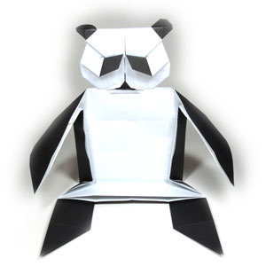 How to make a body of origami panda http://www.origami-make.org/howto-origami-panda.php #origami #panda #origamipanda #origamianimals #easy