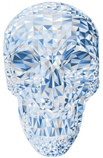 Piccsy :: Blue Skull #facets #skull #geometry #polygons
